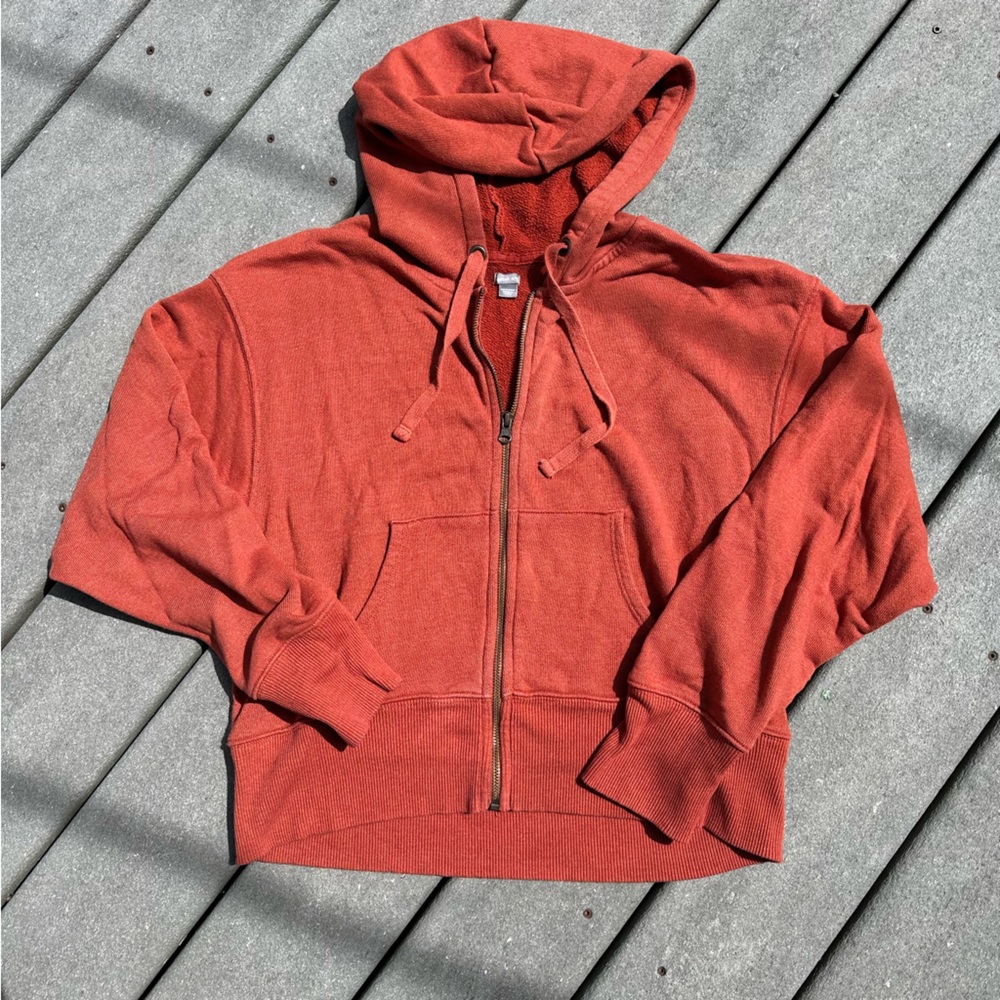 Aerie cropped zip up hoodie